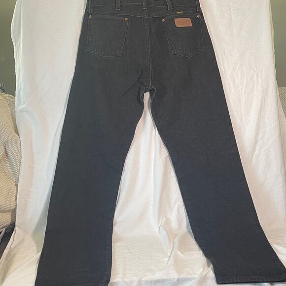 Wrangler Men's Black Bootcut Jeans 34/37 EUC - Picture 3 of 4